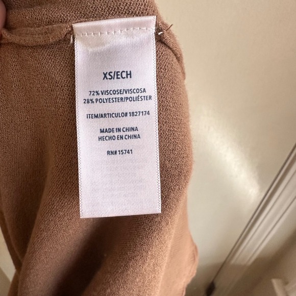 Splendid Brown Crew Neck Knit Short Sleeve Sweater Top XS Pullover - Picture 3 of 8